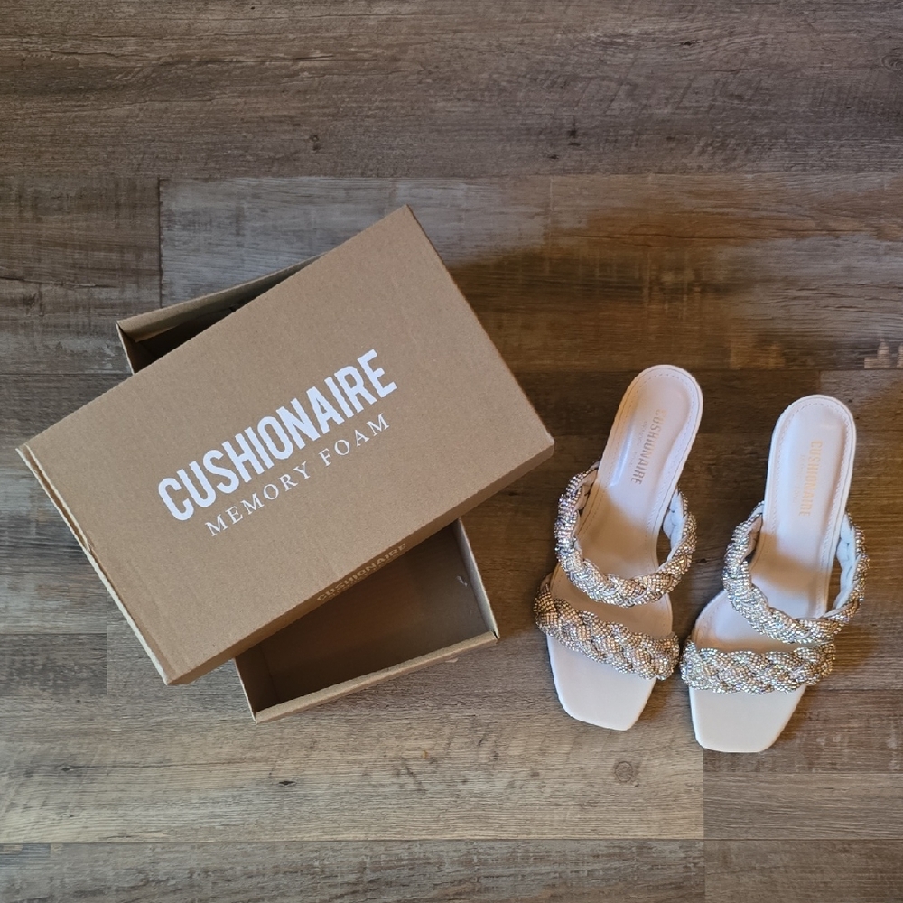 Women's White Sandals with Memory Foam